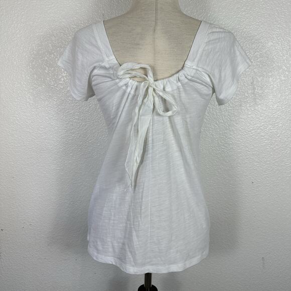 American Eagle Top Women Small Indie Bella Y2K Graphic Tee Tie Back Twilightcore - Picture 9 of 16